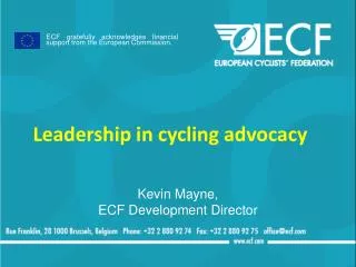 Leadership in cycling advocacy