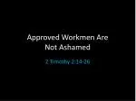 Approved Workmen Are Not Ashamed - slide 1