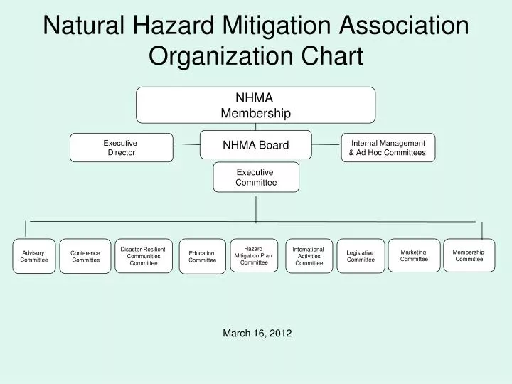 natural hazard mitigation association organization chart