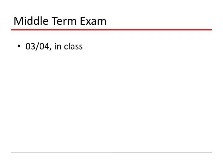 middle term exam