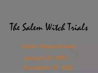 the salem witch trials