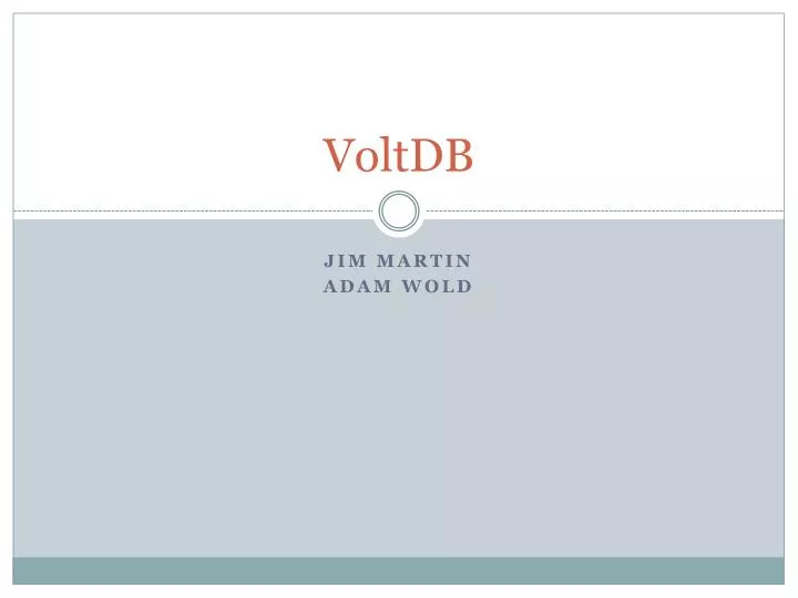 voltdb