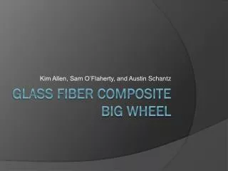 Glass fiber composite big wheel
