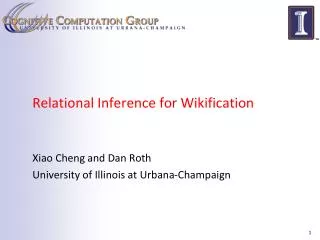 relational inference for wikification