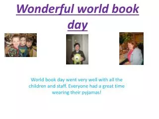 Wonderful world book day