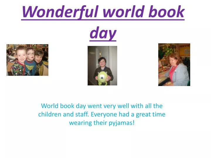 wonderful world book day