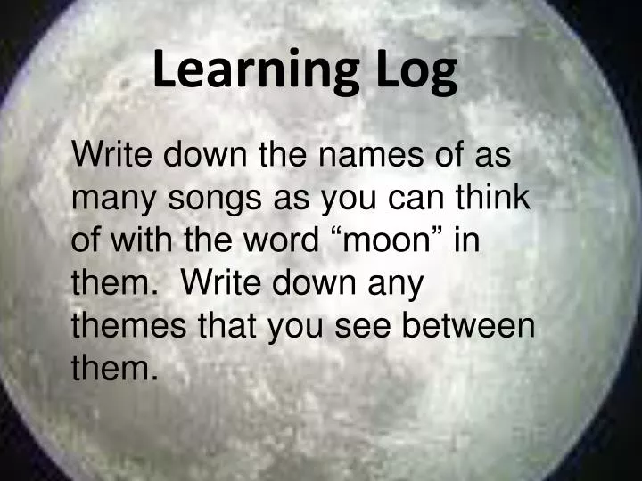 learning log