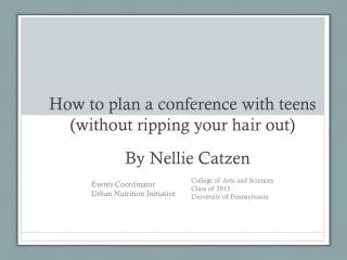 How to plan a conference with teens (without ripping your hair out)