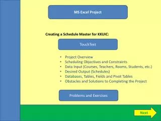 MS Excel Project