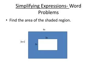 Simplifying Expressions- Word Problems