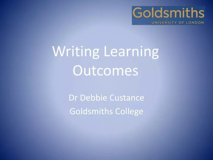 writing learning outcomes
