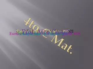 4to c mat