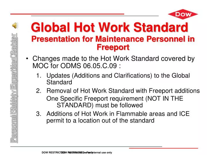 global hot work standard