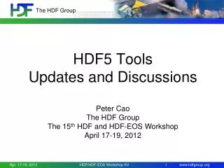 HDF5 Tools Updates and Discussions