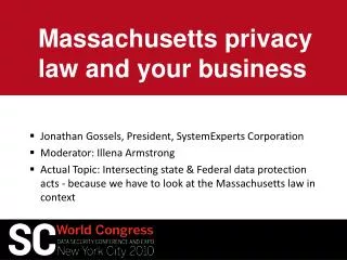 Massachusetts privacy law and your business