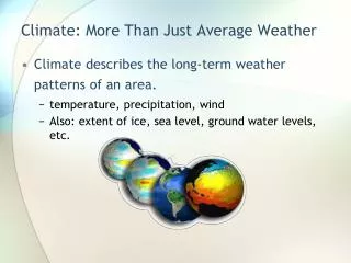 Climate: More Than Just Average Weather