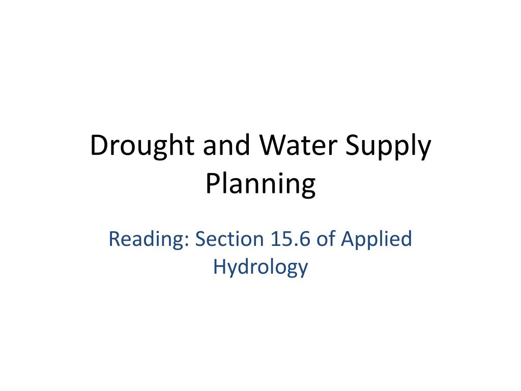 PPT - Drought and Water Supply Planning PowerPoint Presentation, free ...