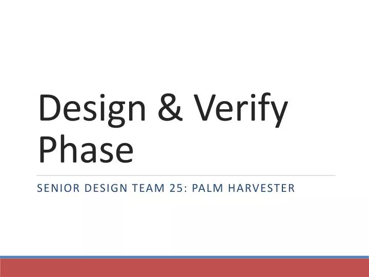 design verify phase