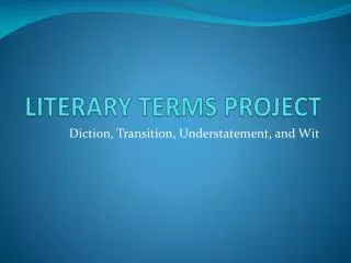 LITERARY TERMS PROJECT