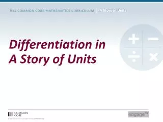 Differentiation in A Story of Units