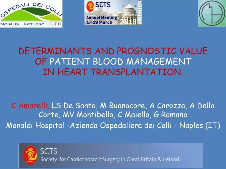 determinants and prognostic value of patient blood management in heart transplantation