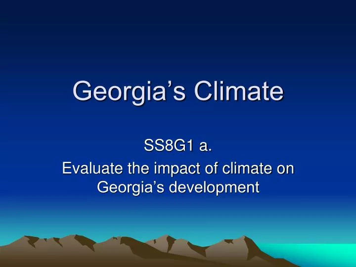 georgia s climate