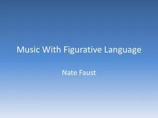 Music With Figurative Language