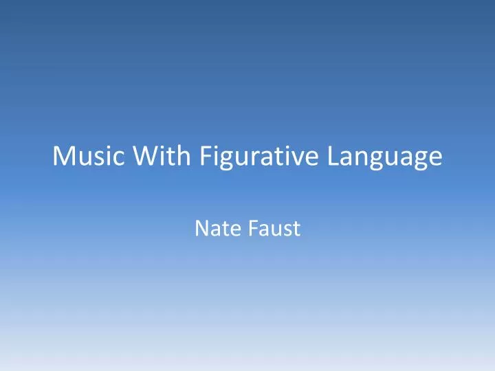 music with figurative language