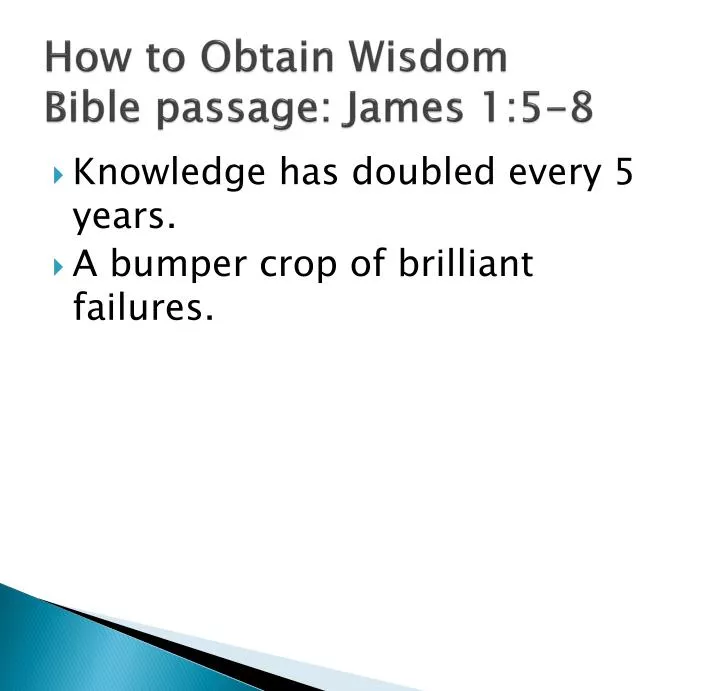 how to obtain wisdom bible passage james 1 5 8