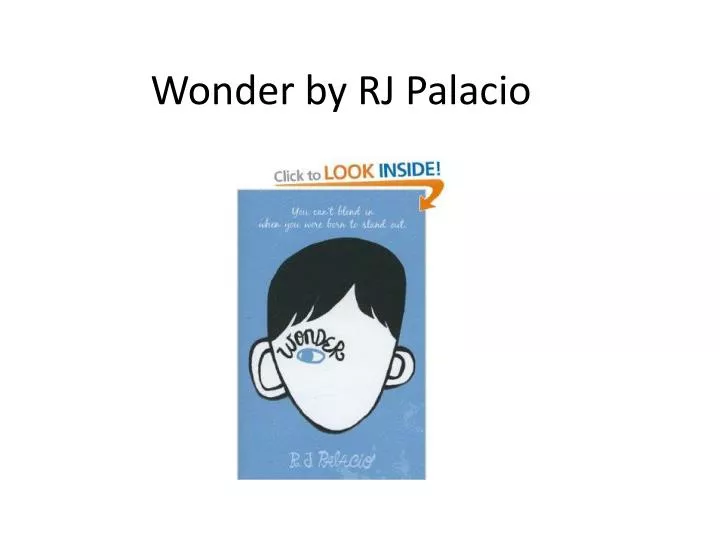 wonder by rj palacio