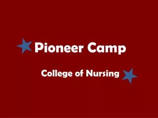 Pioneer Camp College of Nursing
