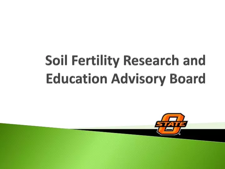 soil fertility research and education advisory board