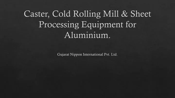 caster cold rolling mill sheet processing equipment for aluminium