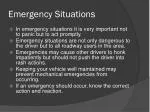 Emergency Situations - slide 1