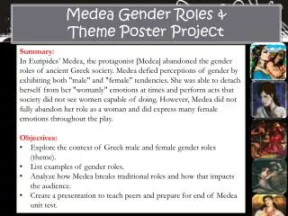 Medea Gender Roles &amp; Theme Poster Project