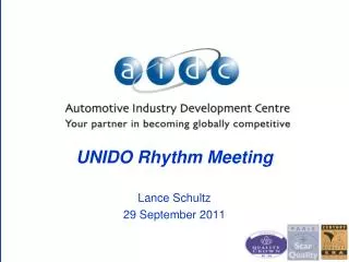 UNIDO Rhythm Meeting