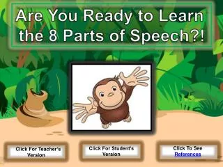 Are You Ready to Learn the 8 Parts of Speech?!