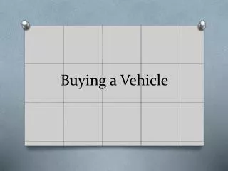 buying a vehicle