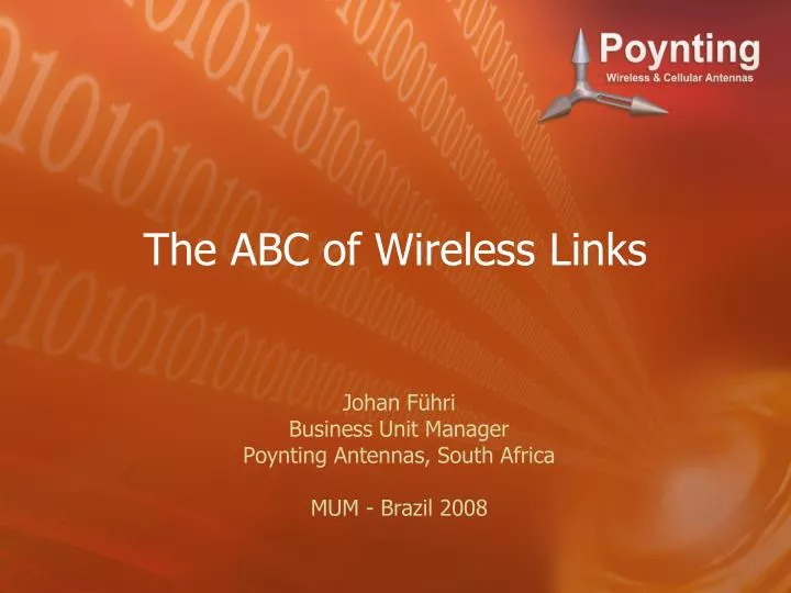 the abc of wireless links