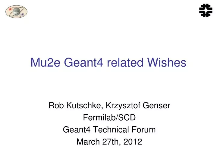 mu2e geant4 related wishes