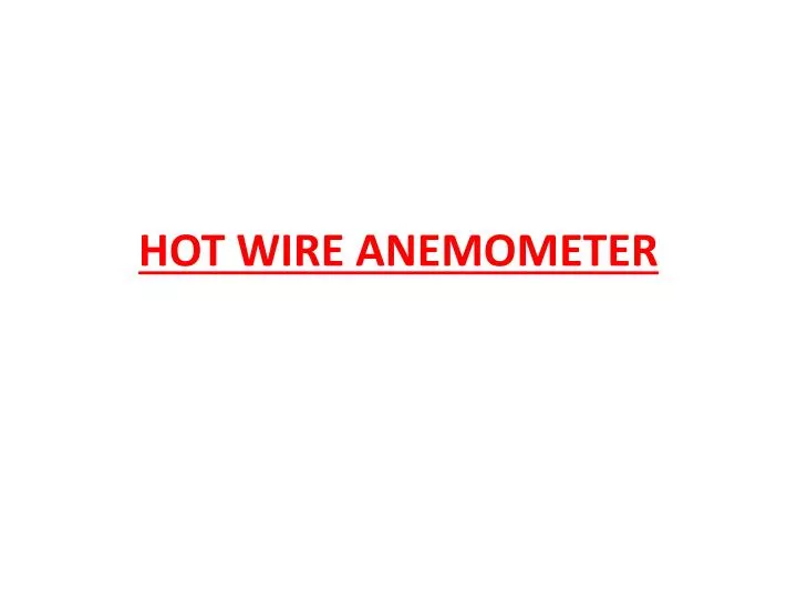hot wire anemometer