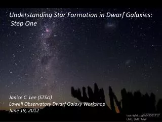 Understanding Star Formation in Dwarf Galaxies: Step One