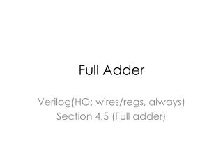 Full Adder