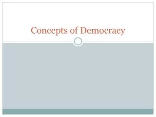 concepts of democracy