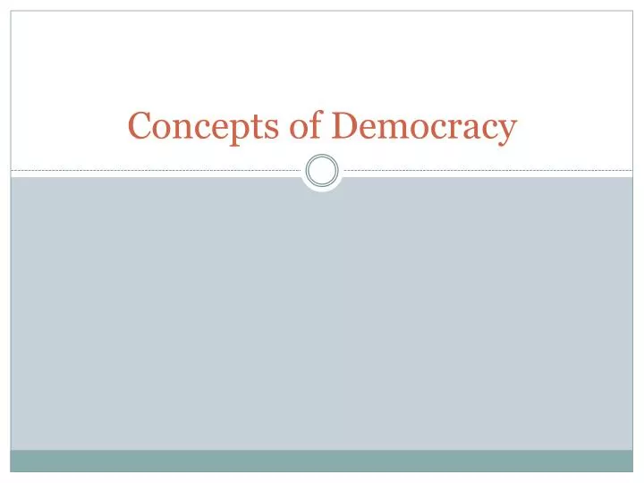 concepts of democracy