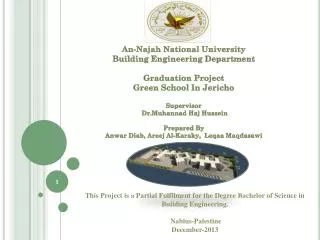 An-Najah National University Building Engineering Department Graduation Project