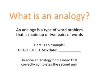 What is an analogy?