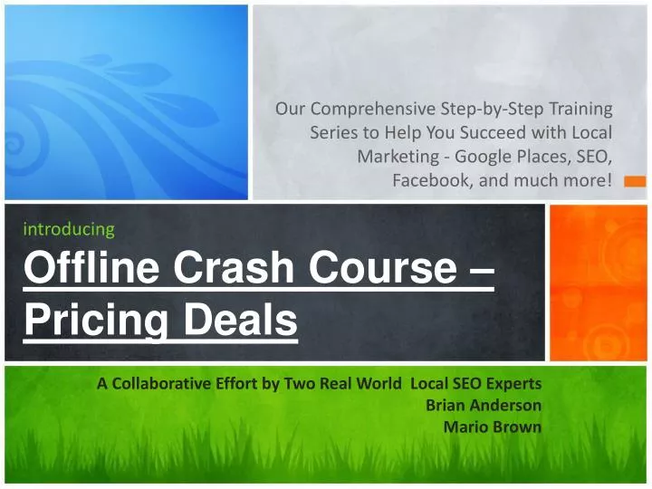 introducing offline crash course pricing deals