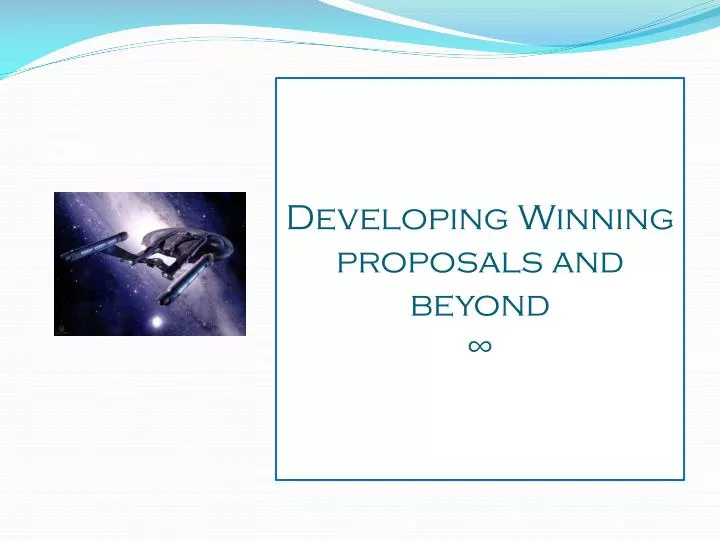 developing winning proposals and beyond