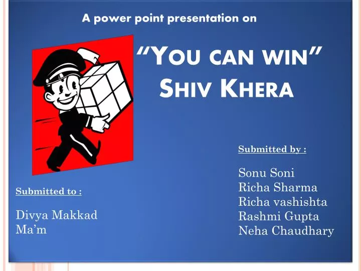 you can win by shiv khera